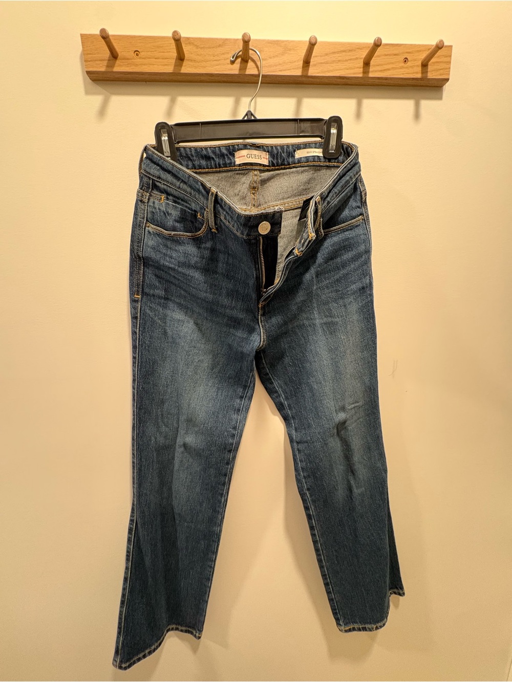 GUESS Women's Dark Blue Straight Leg Jeans